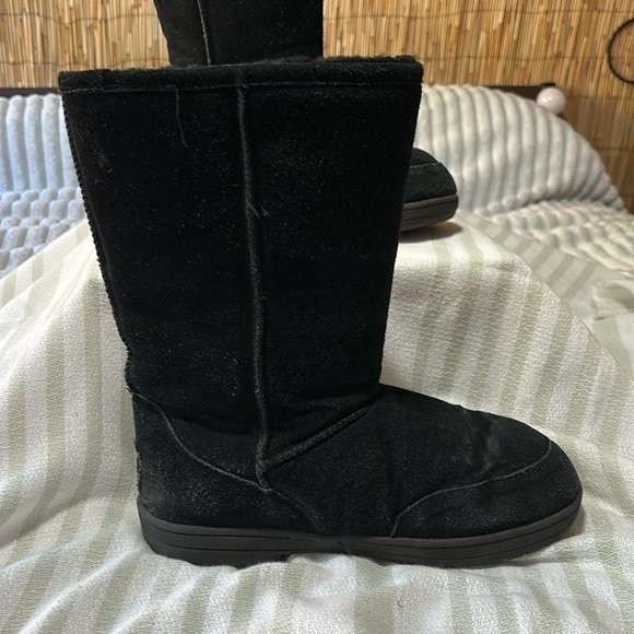 BEAR PAW Black Classic Snow Winter Boots Women’s Size 10 Black Faux Fur Lining - Picture 7 of 16